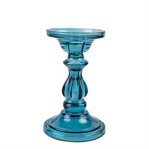 Grand Illusions Glass Candle Holder Azure